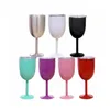 10oz Insulated Wine Cup With Seal Lids Stainless Steel Wine Goblet Double Wall Cocktail Glass For Kitchen Drinkingware EEA2446