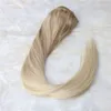 One piece Clip in Hair Extension Bordic Ombre Balayage Color Long Straight Remy Hair Easy to wear 3/4 Full Head 5 Clips