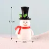 Miniatyr julgran Santa Claus Snowern Terrarium Accessories Present Box Fairy Garden Figures Doll House Decor4109493