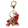 Venda colorido strass elefante chaveiro titular chave do carro gota bolsa feminina ornamentos pingente pequeno gift3439539