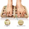 8 Row Wooden Foot Massager Wooden Stress Relieving Treatment Relaxing Massage Roller Health Massage Tool