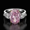 Cluster Anneaux Oevas Vintage 100 925 Silver Sterling Create Moisanite Gemstone Wedding Engagement Diamonds Ring Fine Jewelry Who5291768