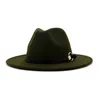 2020 damska fedora kapelusz dla dżentelmena wełniany szeroki brzeg jazzowy kościelny zespół szeroki płaski brzeg kapelusze jazzowe stylowe trilby panama czapki