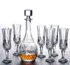 Drinkware HighGrade Good Quality Crystal Set Set Creative Vodka Wine Decanter Whisky Glasses Set Wine Bottle and tass Set4405550