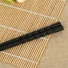 Czarny 1Pair Chopstick Non Slip śruba Gwint Kuchnia Narzędzie Dekoracji Sushi Chopsticks Twill Food Palillos 0 7XC G2