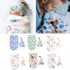 Nyfödda filtar spädbarn baby pojkar flickor sovsäck swaddle muslin wrap+hatt set b2qd