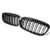 Par Glossy Black Car Dual Line Front Grill Grills för 2 Series GT F45 F46 ABS Grill Coupe Cabriolet