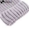 Ladybro Winter Warme Hoeden Vrouwen Echt Bont Pompom Skullies Mutsen Gebreide Fluwelen Muts Cap Sneeuw Hoeden Dikke Vrouwelijke Cap motorkap Femme2190083