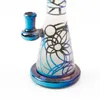 Hookahs Colorful 8.8 pulgadas Glass Bubbler Bongs Cyclone Water Pipes Tabaco Oil Dab Rigs con 14mm Female Bowl