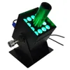 4pcs / lot Flight Case Packing 12x3w Big Lens RGB Led Multi Angle CO2 Jet Led CO2 Jet Equipment313g