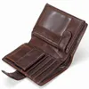 Fashion Mens Genuine Leather Wallet With Zipper Money Clip Bag Credit Card Holder Coin Purses Pouch Handmade Bag Wedding Gifts For Man