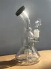 Blau/schwarze Bong, Eierkürbisform, Mini-Glasbongs, Dab Rig, Duschkopf, Reifenrecycler, Perc-Glaswasserrohre mit 14-mm-Verbindung