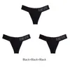 3 stks/partij Sexy Vrouwen Slipje Set Ondergoed Naadloze Brief Thongs G-String Effen vrouwen Intimates Lage Taille Lady Lingerie Tanga