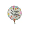 18inch grattis på födelsedagen ballong aluminiumfolie ballonger helium ballong mylar bollar för kkd party dekoration leksaker globos sn1468
