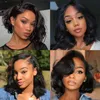 Body Wave Short Bob Wig Lace Front Human Hair 13x6x1 T Type Wig Brazilian Hair Ocean Wave Wig Wigs For Black Women3636479