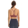 Yoga fronde soutien-gorge en forme de Y dos vêtements de sport femmes soutien-gorge de sport couleur unie rassemblé sous-vêtements course entraînement athlétique antichoc fitness lu débardeurs