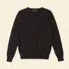 Mens tröja Crew Neck Polo Mens Classic Embroidery Sweatshirt Knit Bomull Fritid Värme tröjor Jumper Pullover 5 färger