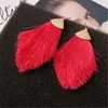 Серьги кисточкой Коренастый Bohemian Fringe женщин Boho Длинные ювелирные изделия падения Hook мотаться