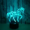 LED Touch Remote Control 3D Visual Small Table Lamp USB Colorful 3D Night Lights 3D Zebra LED -lampor Creative Christmas Gift