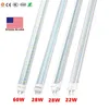 Tubes lumineux T8 LED 4 pieds 4 pieds 18W 22W 28W 60W 80W Ampoules d'éclairage LED Tube fluorescent 4ft G13 à une rangée SMD2835