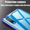 Double-Sided de vidro temperado do metal Adesivos Anti-Queda Protector Magnetic Case Cover Para Samsung Galaxy A10 A10E A20 A20E A30 A40 A50 A70 A90