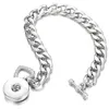 Neue Druckknopf-Schmuck-Druckknopf-Armbänder, Splitterkette, Knopf-Armbänder, passend für 18 mm Metallschmuck für Damen und Herren. 3964524