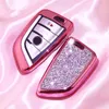 Diamante di lusso Car Key Case Cover Holder Keychain Shell Bag Remote Key per BMW 2 serie 7 X1 X5 X6 X5M X6M Regali per ragazze o Wo242d