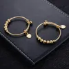 WANDO 2pcs Round ball bell Classic small bangles baby Girls Kids Children's bracelet Birthday Gift festival lovely Jewelry B0348w