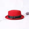 Stingy Brim Chapéus Homens Fedora Chapéu Moda 100% Pura Austrália Lã Homens com Torta de Porco para Mulheres de Feltro Clássico Cap1264O