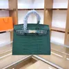 Сумочка Кошелек Модная женская сумка с буквенным принтом из лакированной крокодиловой кожи аллигатора Леди Большая вместительная сумка для покупок 273R