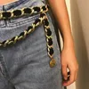 Dames exagérée Vintage flocage taille chaîne femme frange alliage métal chaîne ceinture pour femmes gland flanelle or Belt273N