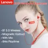 FreeShipping fone Bluetooth5.0 Wireless Headset Magnetic Neckband Earphones IPX5 impermeável Earbud Esporte cancelamento de ruído Mic