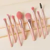 Professionnel 8 Pcs Mini Pinceaux De Maquillage Ensemble pour Ombre À Paupières Blush Poudre Libre Cosmétiques Manche En Bois Doux Brosse À Cheveux Outils DHL Gratuit