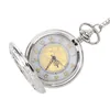 Pocket Watches Vintage Hollow Flower Quartz Watch Roman Number Necklace Pendant With Chain Birthday Gifts LL@17