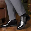 Chaussures habillées printemps mode Oxford hommes affaires en cuir véritable doux décontracté respirant plat fermeture éclair à lacets DD273-l