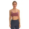 Yoga fronde soutien-gorge en forme de Y dos vêtements de sport femmes soutien-gorge de sport couleur unie rassemblé sous-vêtements course entraînement athlétique antichoc fitness lu débardeurs