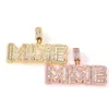 Custom Name Necklace Gift Personal Baguette letters Pendant Chain Iced Out Rock Candy Letters Pendant Necklace Jewelry Gift261l