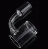 4mm Clear Bottom Flat Top 4590 Gradi Quartz Banger Nail 10mm 14mm 18mm Domeless Quartz Nail per Bong Dab Rigs