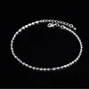 Fashion Ed Weave Chain for Women anklet 925 Sterling Silver Anklets Bracelet for Women Foot Jewelry anklet onfoot13954414