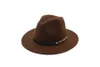 Wholesale Unisex Wool Felt Fedora Hats for Women Vintage Wide Brim Mens Fedoras Cap and Jazz Hat Panama Formal Hat