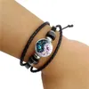 Yin Yang Tai Chi papillon bracelet temps pierres précieuses réglable multi couche verre cabochon bracelets bracelet manchette bijoux de mode