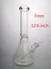Tall Glass Water Bong 7mm Bong 20 '' 16 '' Vattenrör Bägare BASE BONG Tung tjock bägare Bong Beaker Waterpipe Borosilicate Glass Beaker
