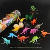 1 pack12pcs Mimi Figuras de dinossauros Modelo de dinossauro Jurássico de cano para crianças 039S Simulação Dinosaur Ornaments Toys Chr7315737