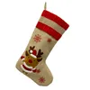 Рождественские украшения льняные рождественские носки подарки конфеты носки висит кондитерские сумки интерьера украшения T3i51087
