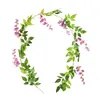 180 cm wisteria konstgjorda blommor plast Silk Ivy Vine Garland Hydrangea String Wedding Arch Diy Craft Wall Hanging Decoration258Z