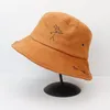 Cloches 2021 Warm Thicken Cotton Embroidery Bucket Hat Fisherman Outdoor Travel Sun Cap Hats For Men And Women 5081