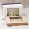 20pcs مربع ورق DIY مع نافذة WhiteBlackkraft Paper Gift Box Box Cake Cake for Wedding Home Party Muffin Packaging6612271