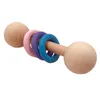 木製のTehers Bells Woodのガラガラ2スタイルのおもちゃの看護アクセサリーモンテッサリのおもちゃシャワーギフトBaby Ring Gatter Toys M2734