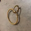 Moda feminina ursos de aço inoxidável encantos aberto círculo redondo pulseira espanha pulsera oso 18k ouro e prata273e