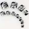 pedicure punte per unghie dei piedi 12 scatole 100 pezzi argento dorato ZEBRA metallizzato lucido elettrolitico unghie finte manicure punta acrilica unghie finte4000871